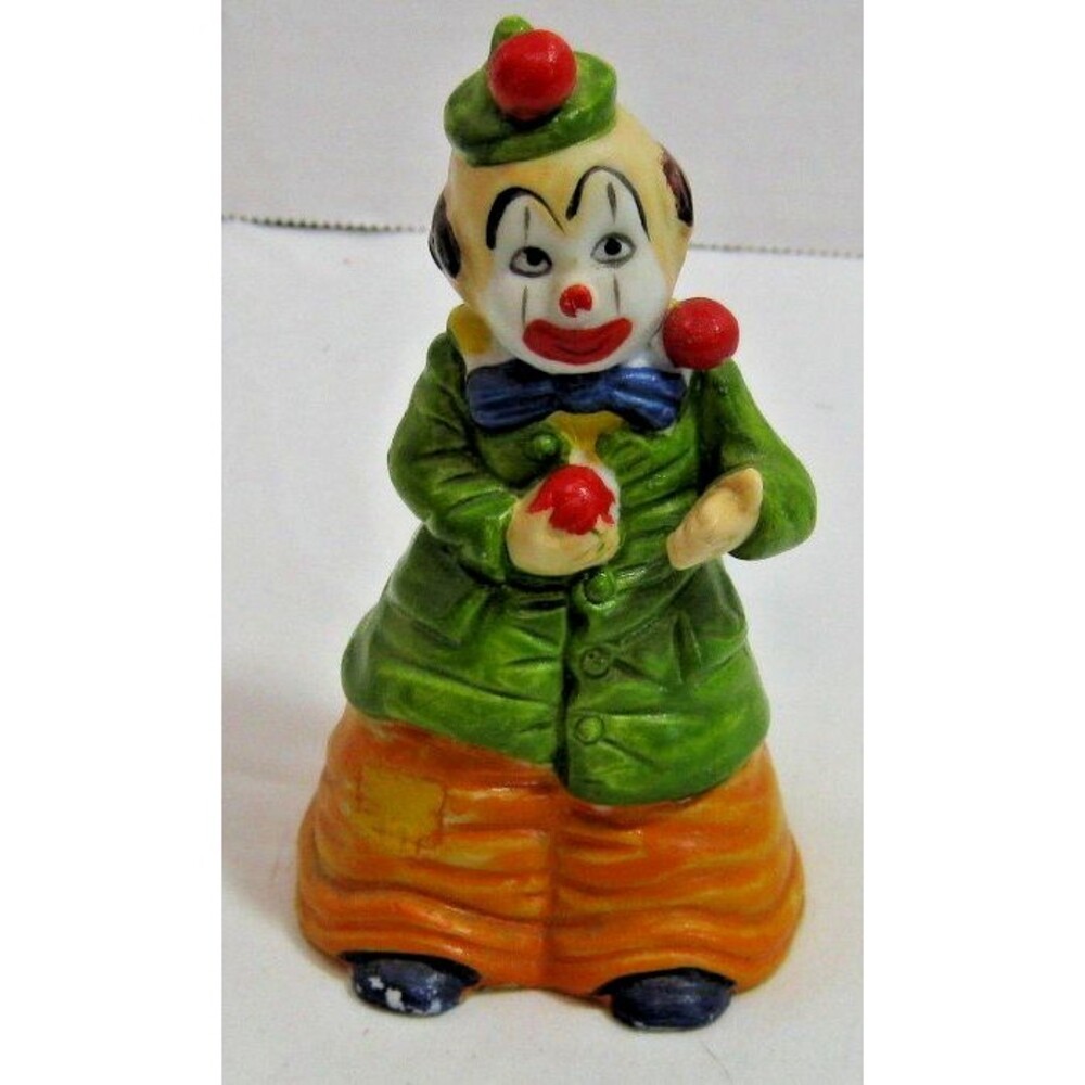 Vintage JSNY Clown Collectible Handcrafted Porcelain Bell ( 1970-1980 ).
